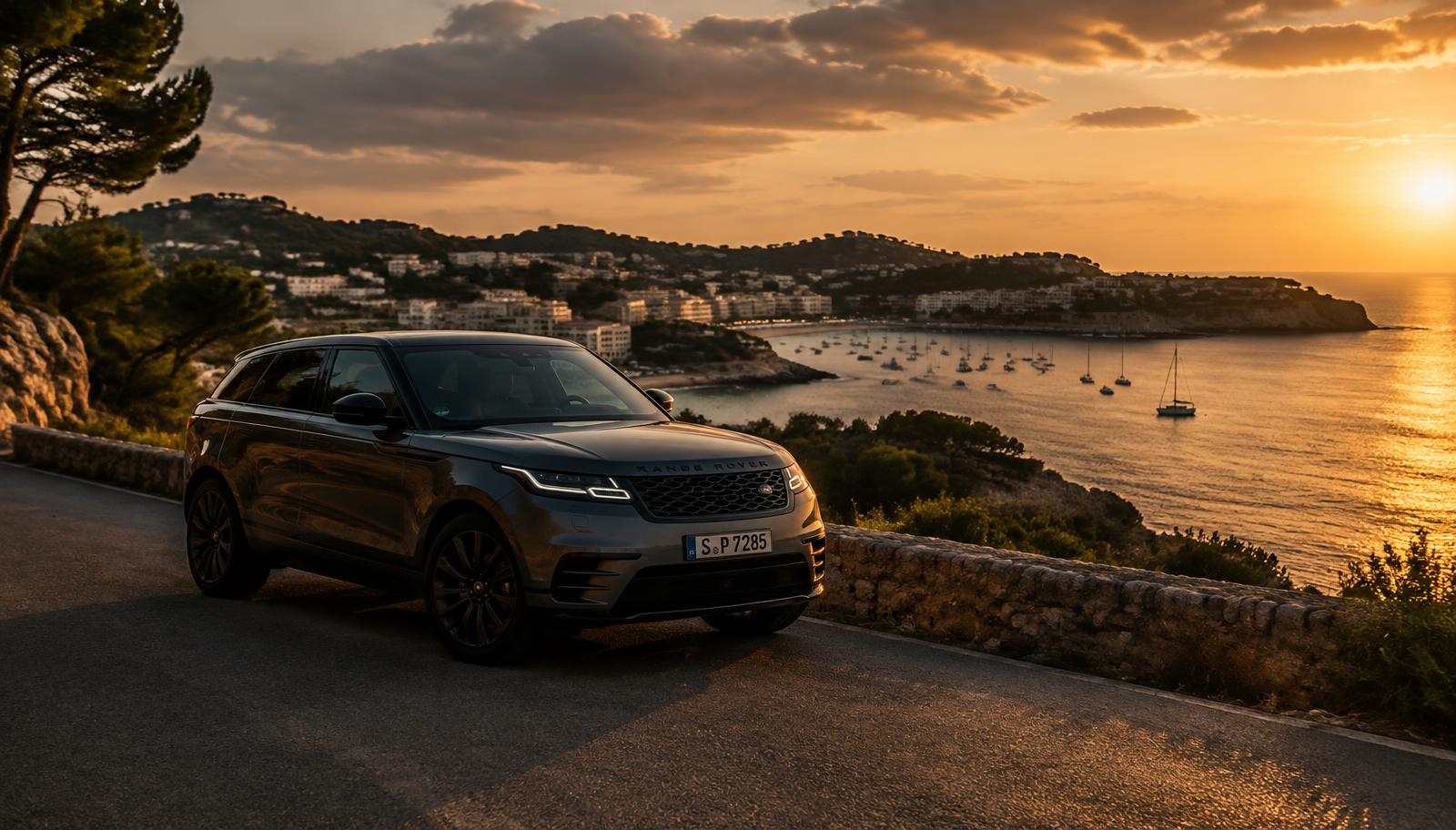 Coche en la bahía de Santa Ponsa